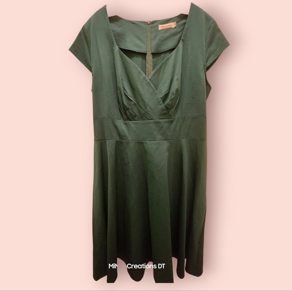 Bbonlinedress Retro Vintage 1950's Swing Style Dress Green 3xl NWOT - Picture 2 of 12